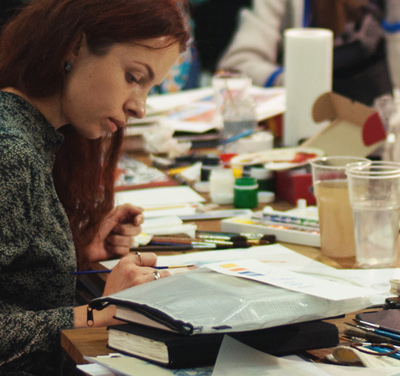 Work shop in Minsk in art-space Who is John Golt, November 2016, Photo Maria Songal for Alovak magazine