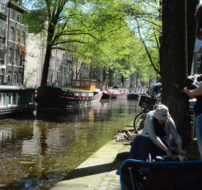 Urban sketching work shop in Amsterdam, May 2016